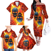 I Hold a Beast an Angel and a Madman In Me Family Matching Off Shoulder Long Sleeve Dress and Hawaiian Shirt - Wonder Print Shop
