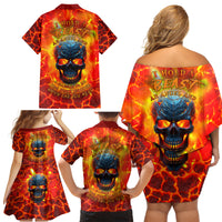 I Hold a Beast an Angel and a Madman In Me Family Matching Off Shoulder Short Dress and Hawaiian Shirt - Wonder Print Shop