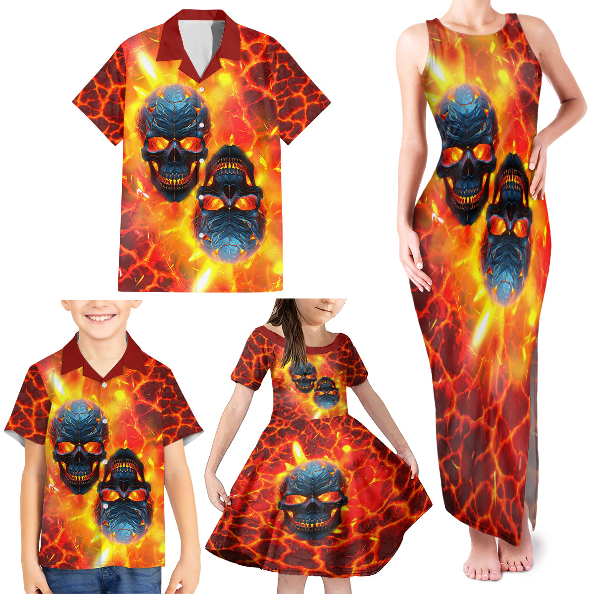 I Hold a Beast an Angel and a Madman In Me Family Matching Tank Maxi Dress and Hawaiian Shirt - Wonder Print Shop