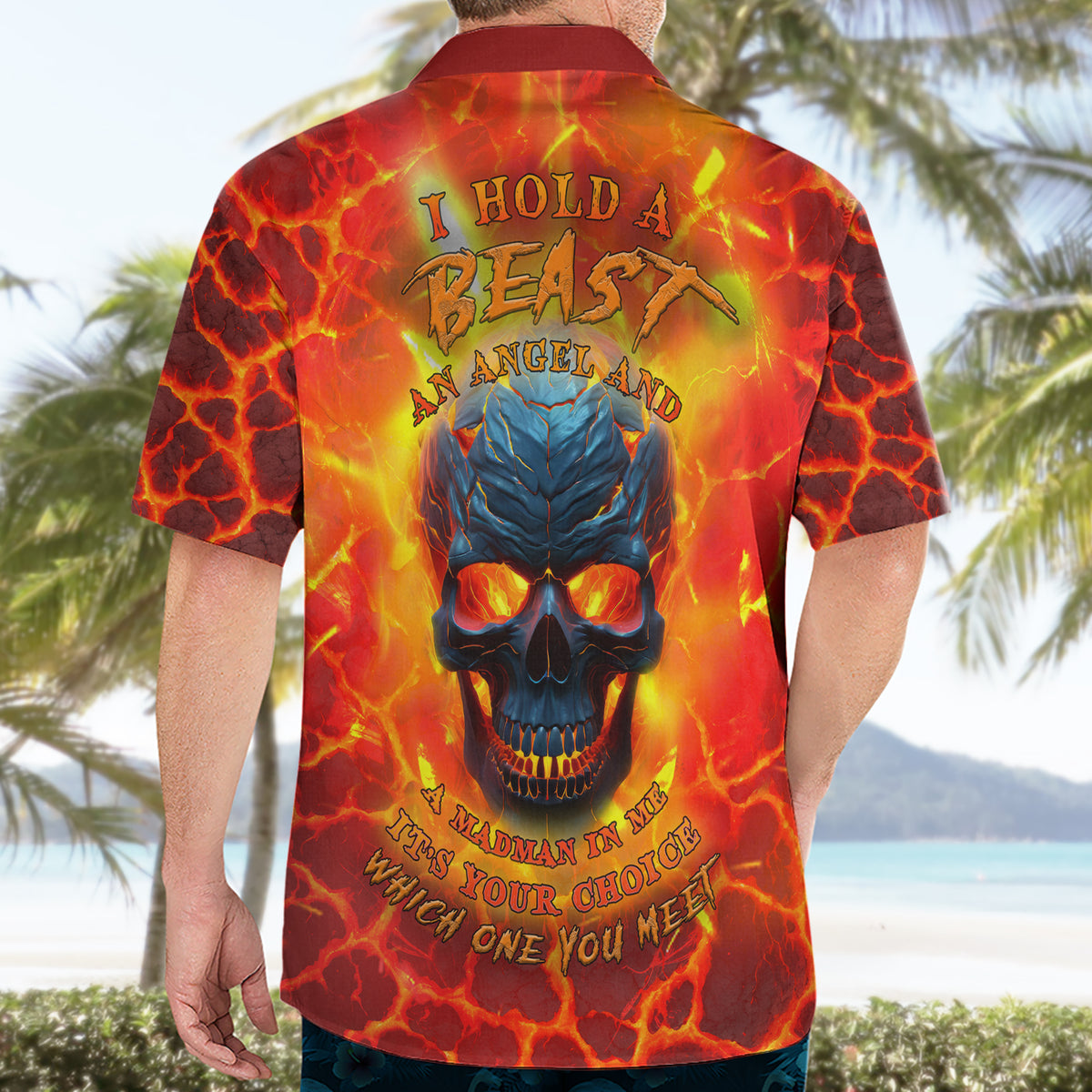 I Hold a Beast an Angel and a Madman In Me Hawaiian Shirt - Wonder Print Shop