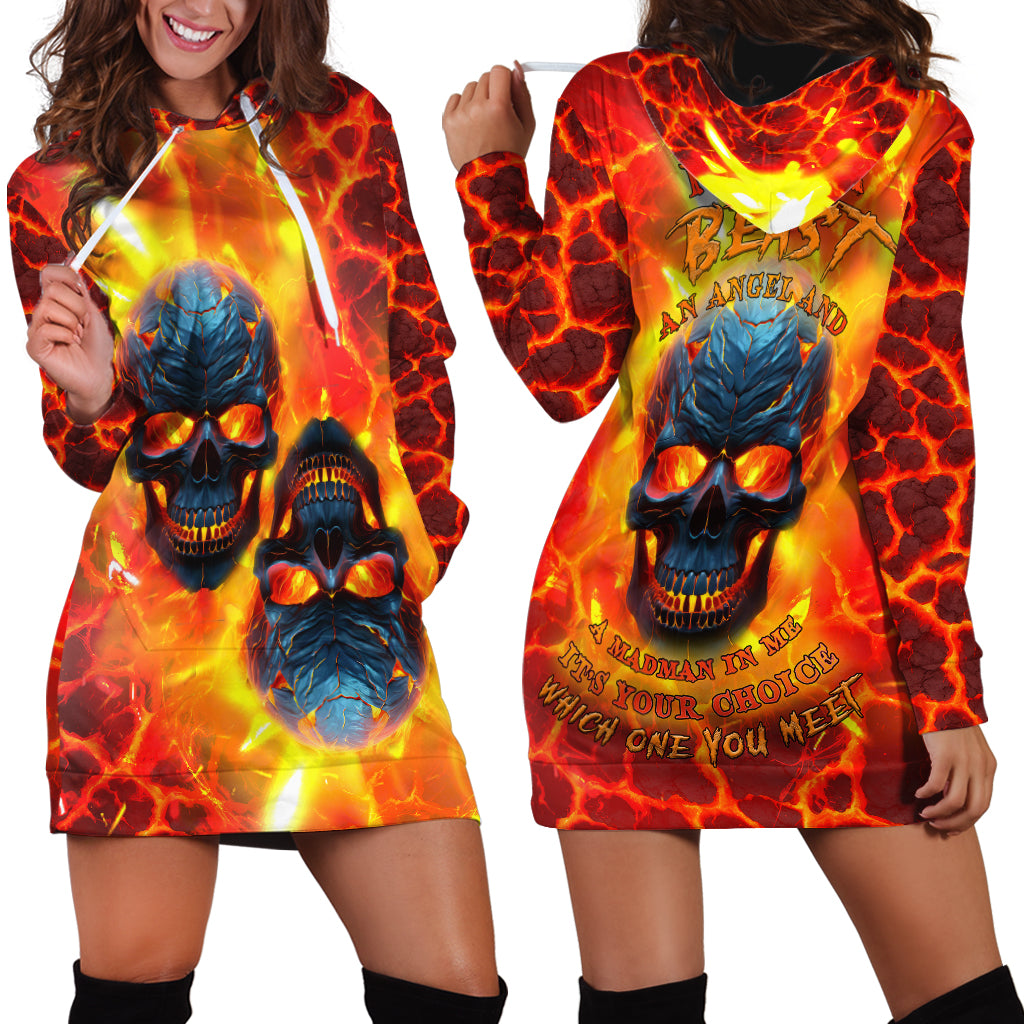 I Hold a Beast an Angel and a Madman In Me Hoodie Dress - Wonder Print Shop