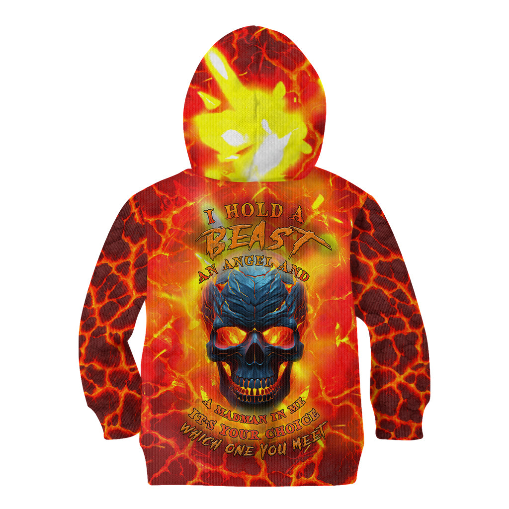 I Hold a Beast an Angel and a Madman In Me Kid Hoodie - Wonder Print Shop