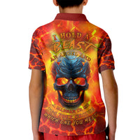 I Hold a Beast an Angel and a Madman In Me Kid Polo Shirt - Wonder Print Shop