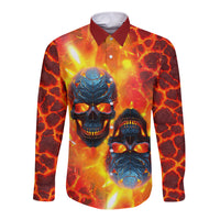 I Hold a Beast an Angel and a Madman In Me Long Sleeve Button Shirt - Wonder Print Shop