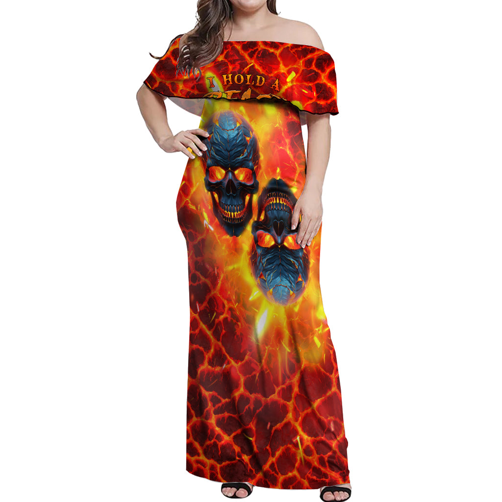 I Hold a Beast an Angel and a Madman In Me Off Shoulder Maxi Dress - Wonder Print Shop