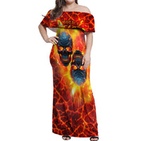 I Hold a Beast an Angel and a Madman In Me Off Shoulder Maxi Dress - Wonder Print Shop