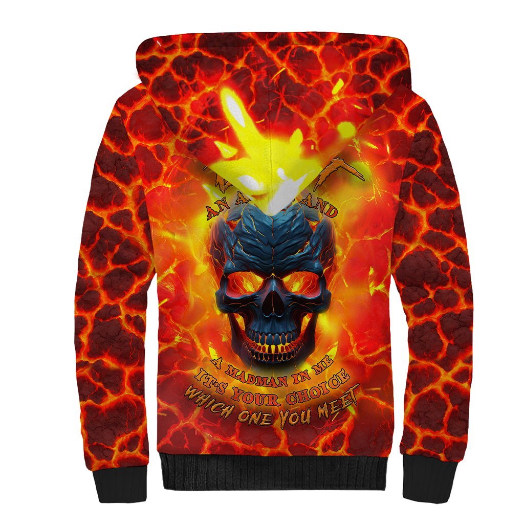 I Hold a Beast an Angel and a Madman In Me Sherpa Hoodie - Wonder Print Shop