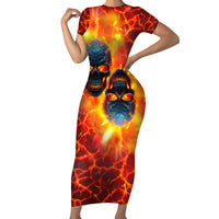 I Hold a Beast an Angel and a Madman In Me Short Sleeve Bodycon Dress - Wonder Print Shop