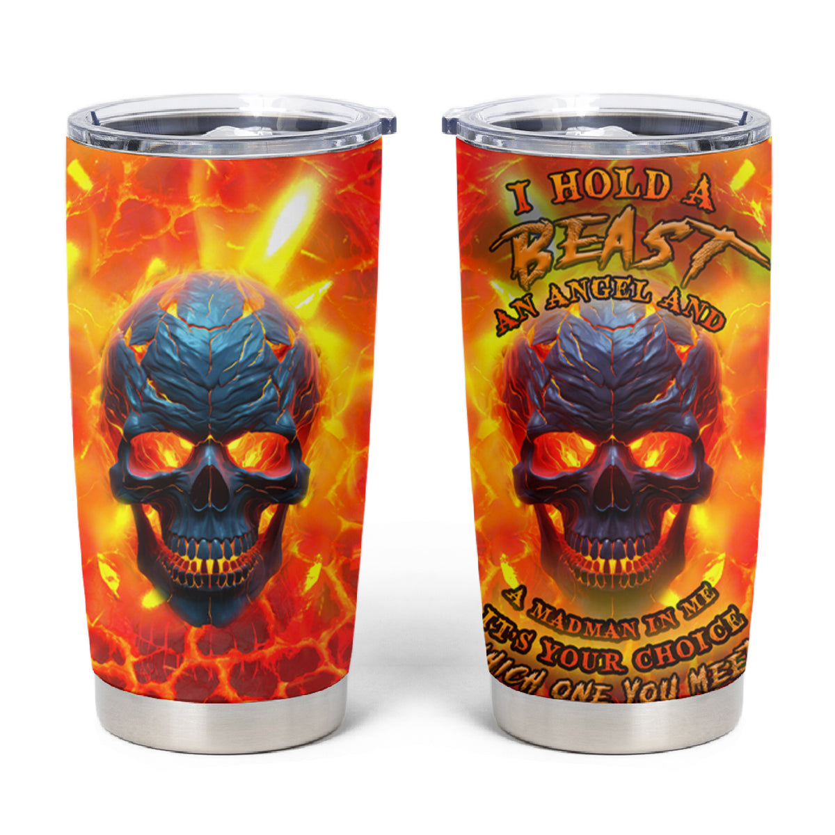 I Hold a Beast an Angel and a Madman In Me Tumbler Cup - Wonder Print Shop