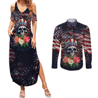 If This Flag Offends You I'll Help You Pack Couples Matching Summer Maxi Dress and Long Sleeve Button Shirts - Wonder Print Shop