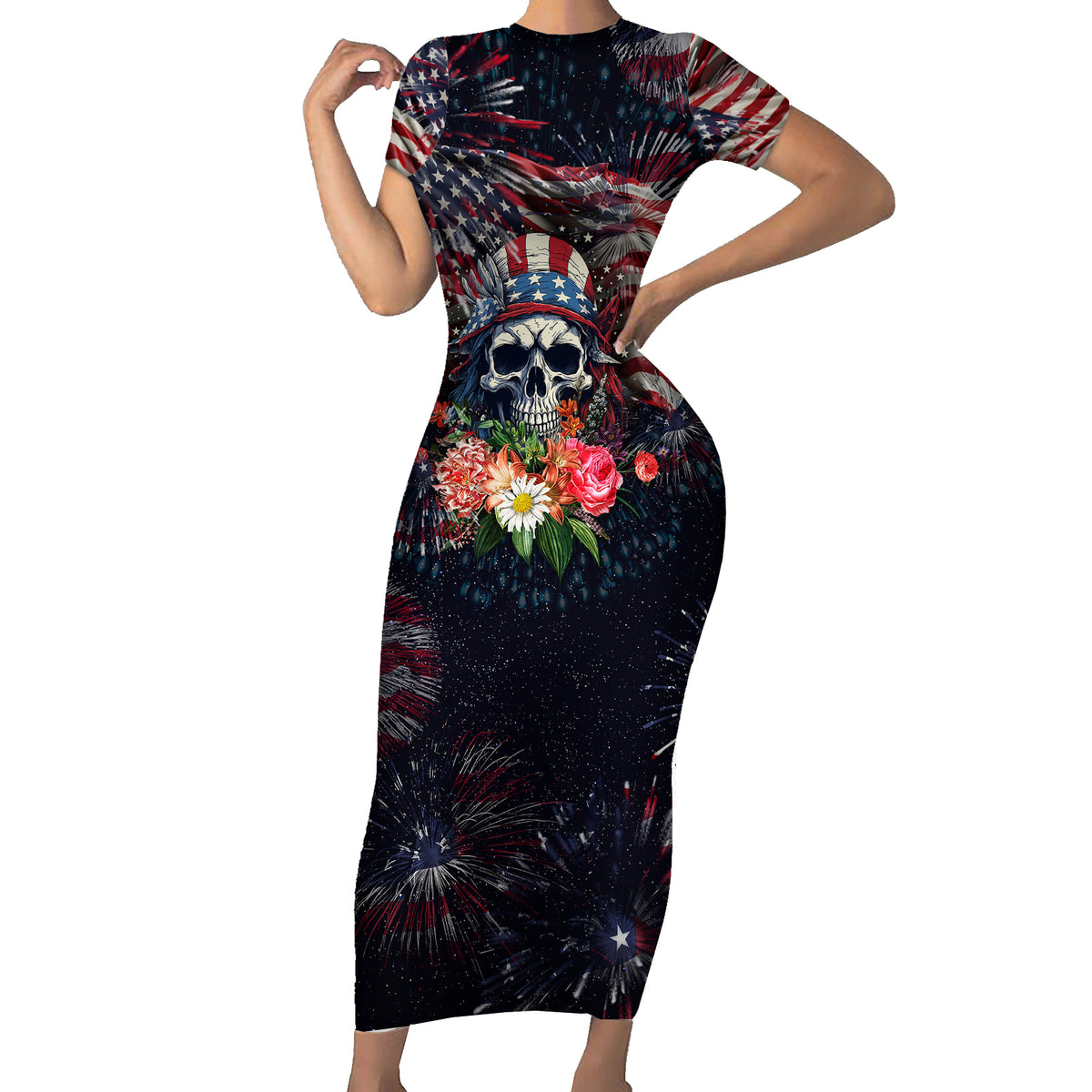 If This Flag Offends You I'll Help You Pack Family Matching Short Sleeve Bodycon Dress and Hawaiian Shirt - Wonder Print Shop