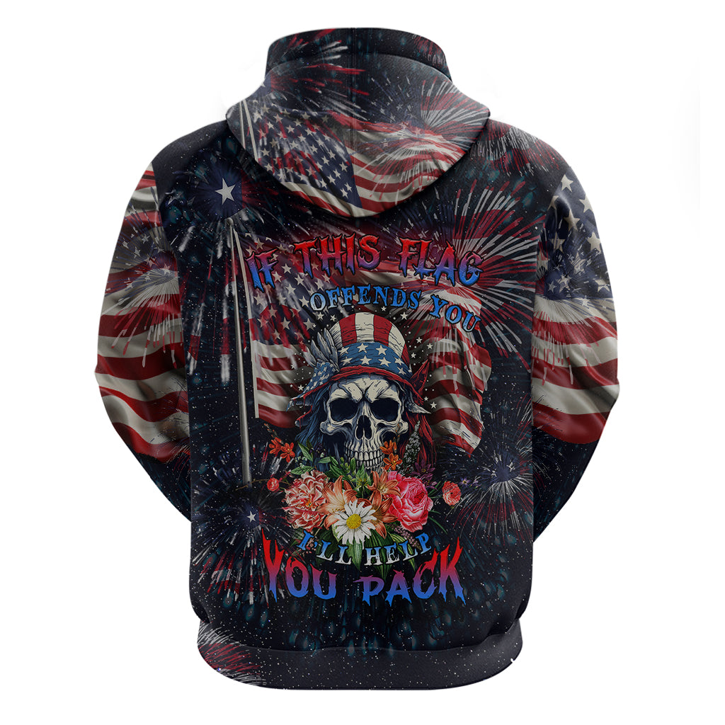 If This Flag Offends You I'll Help You Pack Hoodie - Wonder Print Shop