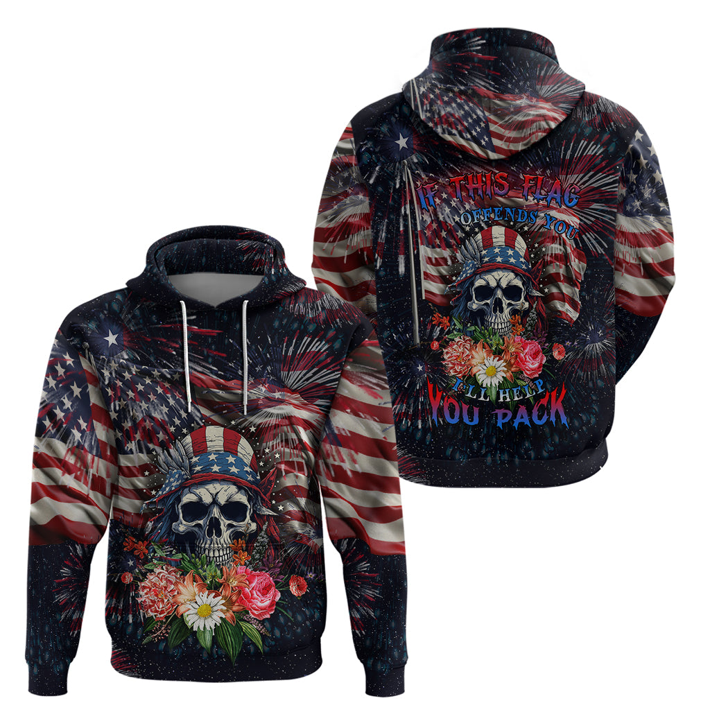 If This Flag Offends You I'll Help You Pack Hoodie - Wonder Print Shop