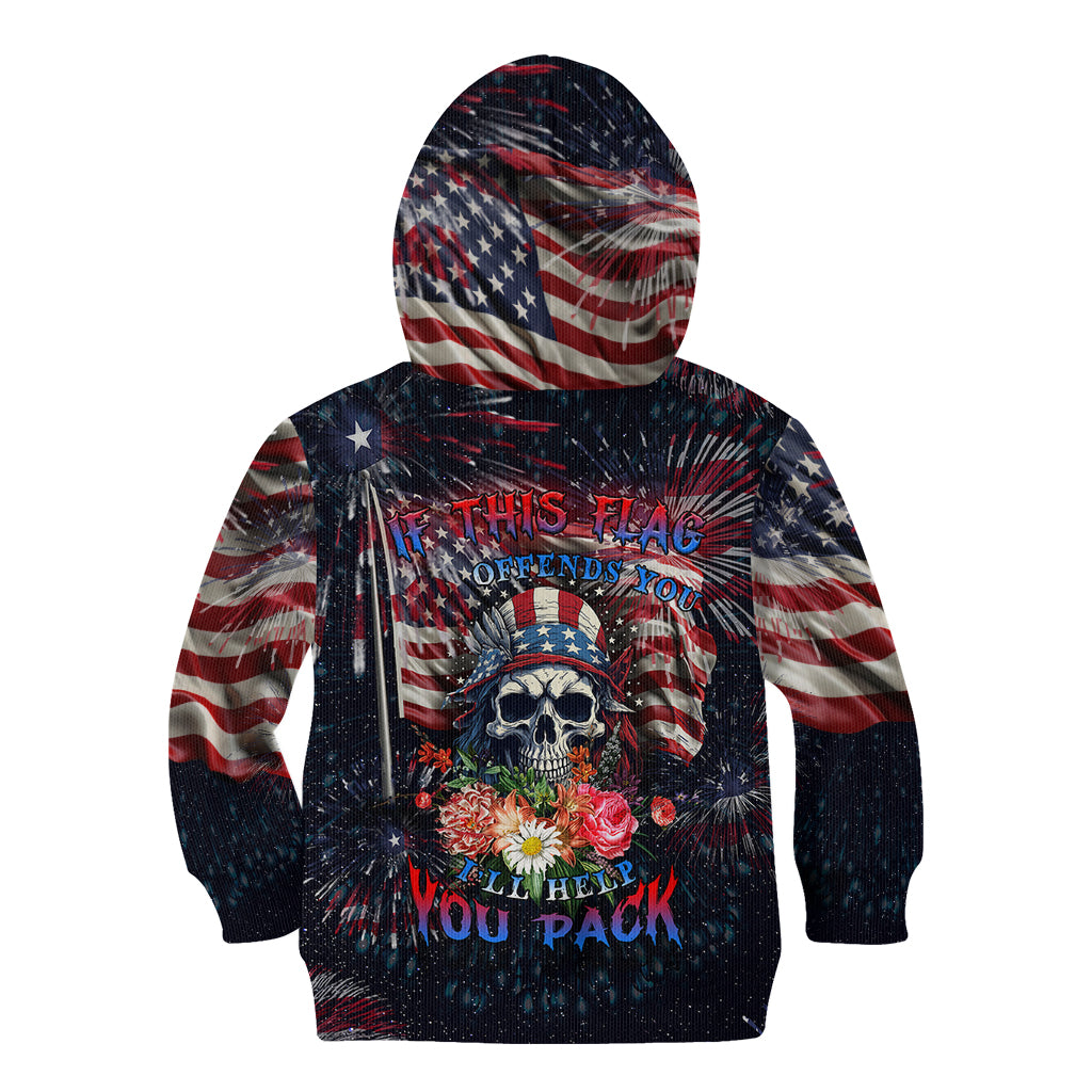 If This Flag Offends You I'll Help You Pack Kid Hoodie - Wonder Print Shop