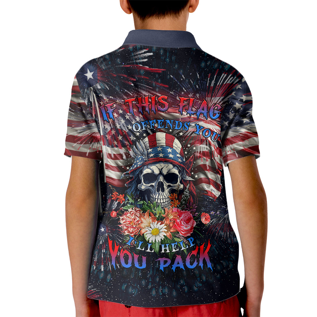 If This Flag Offends You I'll Help You Pack Kid Polo Shirt - Wonder Print Shop