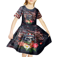 If This Flag Offends You I'll Help You Pack Kid Short Sleeve Dress - Wonder Print Shop