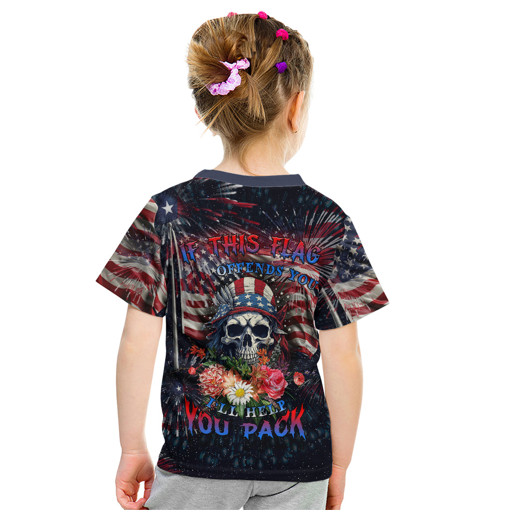 If This Flag Offends You I'll Help You Pack Kid T Shirt - Wonder Print Shop