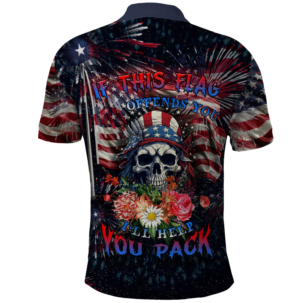 If This Flag Offends You I'll Help You Pack Polo Shirt - Wonder Print Shop