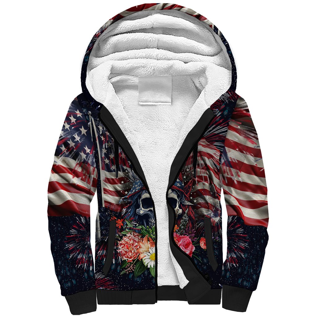 If This Flag Offends You I'll Help You Pack Sherpa Hoodie - Wonder Print Shop