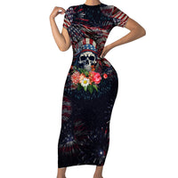 If This Flag Offends You I'll Help You Pack Short Sleeve Bodycon Dress - Wonder Print Shop