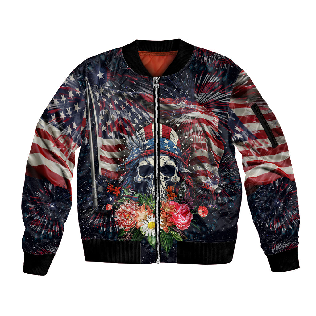 If This Flag Offends You I'll Help You Pack Sleeve Zip Bomber Jacket - Wonder Print Shop