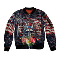 If This Flag Offends You I'll Help You Pack Sleeve Zip Bomber Jacket - Wonder Print Shop
