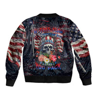 If This Flag Offends You I'll Help You Pack Sleeve Zip Bomber Jacket - Wonder Print Shop