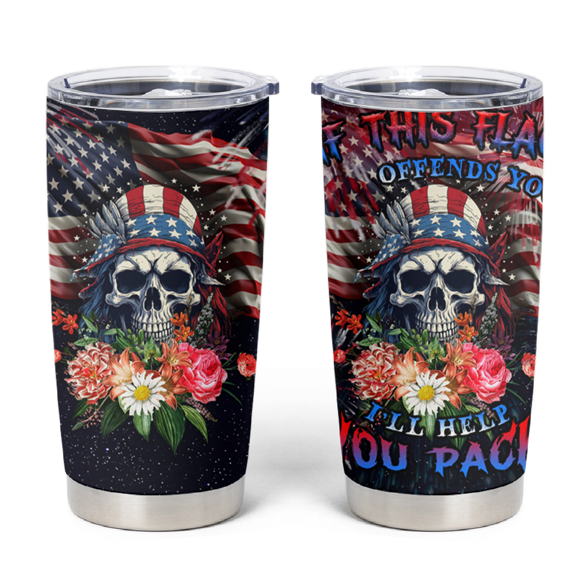 If This Flag Offends You I'll Help You Pack Tumbler Cup - Wonder Print Shop
