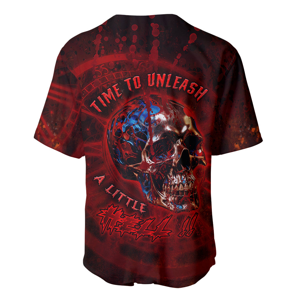 Time To Unleash A Little Hell!! Baseball Jersey - Wonder Print Shop