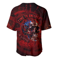 Time To Unleash A Little Hell!! Baseball Jersey - Wonder Print Shop