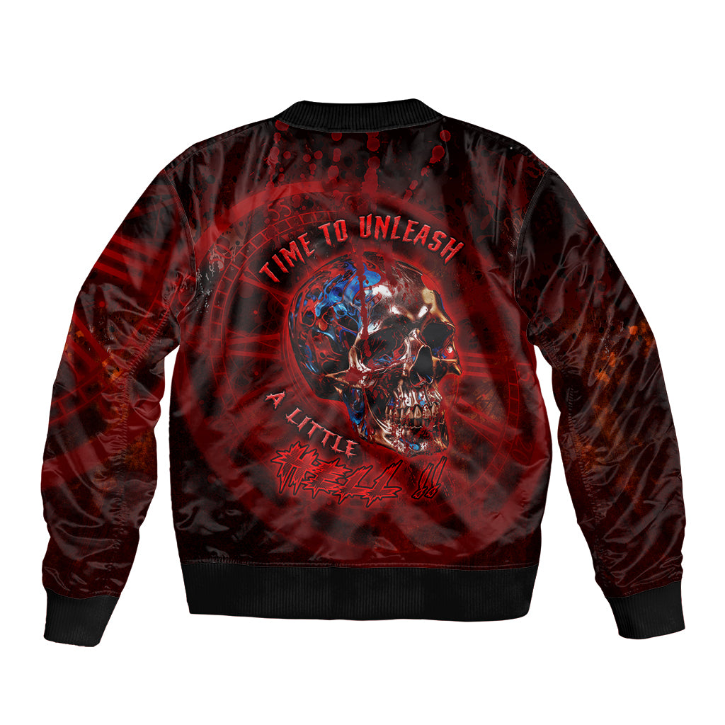 Time To Unleash A Little Hell!! Bomber Jacket - Wonder Print Shop
