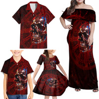 Time To Unleash A Little Hell!! Family Matching Off Shoulder Maxi Dress and Hawaiian Shirt - Wonder Print Shop
