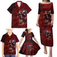 Time To Unleash A Little Hell!! Family Matching Puletasi Dress and Hawaiian Shirt - Wonder Print Shop