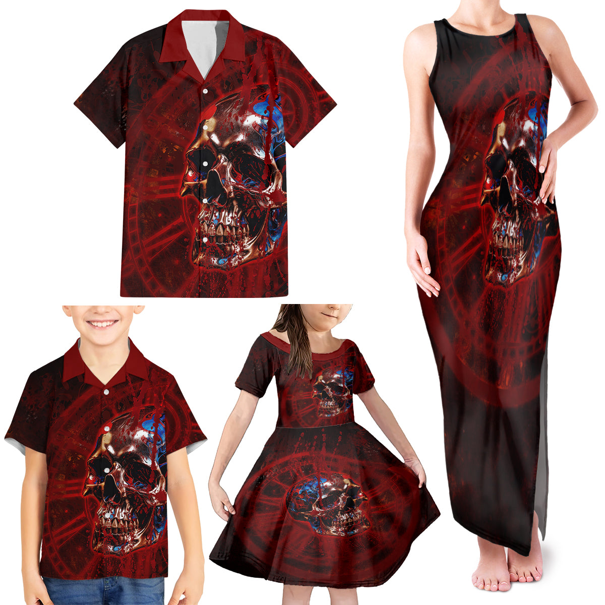 Time To Unleash A Little Hell!! Family Matching Tank Maxi Dress and Hawaiian Shirt - Wonder Print Shop