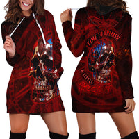 Time To Unleash A Little Hell!! Hoodie Dress - Wonder Print Shop