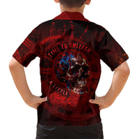 Time To Unleash A Little Hell!! Kid Hawaiian Shirt - Wonder Print Shop