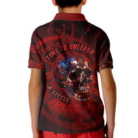Time To Unleash A Little Hell!! Kid Polo Shirt - Wonder Print Shop