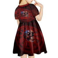 Time To Unleash A Little Hell!! Kid Short Sleeve Dress - Wonder Print Shop