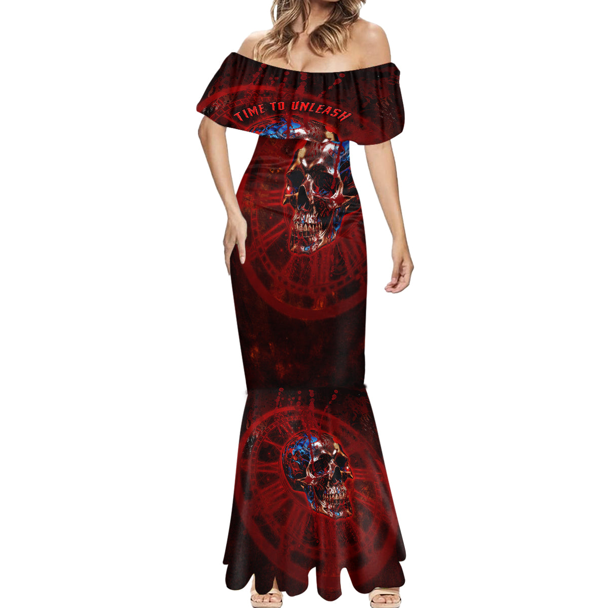 Time To Unleash A Little Hell!! Mermaid Dress - Wonder Print Shop