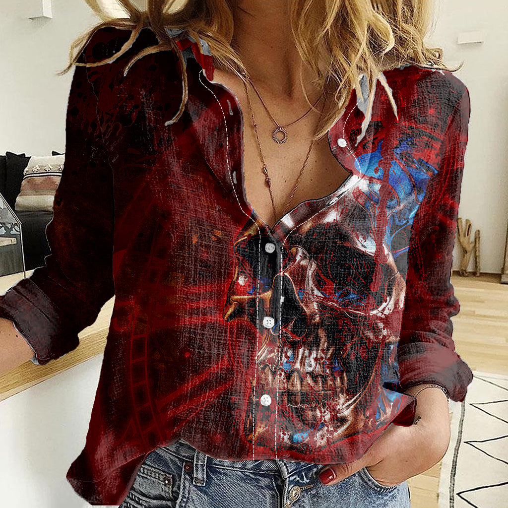 Time To Unleash A Little Hell!! Women Casual Shirt - Wonder Print Shop