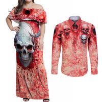 Walk Awax I Hace Anger Issues And A Serious Dislike For Stupid People Couples Matching Off Shoulder Maxi Dress and Long Sleeve Button Shirts - Wonder Print Shop