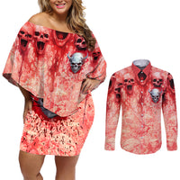Walk Awax I Hace Anger Issues And A Serious Dislike For Stupid People Couples Matching Off Shoulder Short Dress and Long Sleeve Button Shirts - Wonder Print Shop