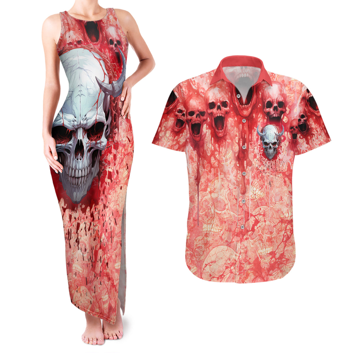 Walk Awax I Hace Anger Issues And A Serious Dislike For Stupid People Couples Matching Tank Maxi Dress and Hawaiian Shirt - Wonder Print Shop