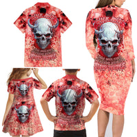 Walk Awax I Hace Anger Issues And A Serious Dislike For Stupid People Family Matching Long Sleeve Bodycon Dress and Hawaiian Shirt - Wonder Print Shop