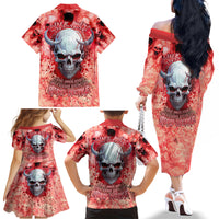 Walk Awax I Hace Anger Issues And A Serious Dislike For Stupid People Family Matching Off Shoulder Long Sleeve Dress and Hawaiian Shirt - Wonder Print Shop