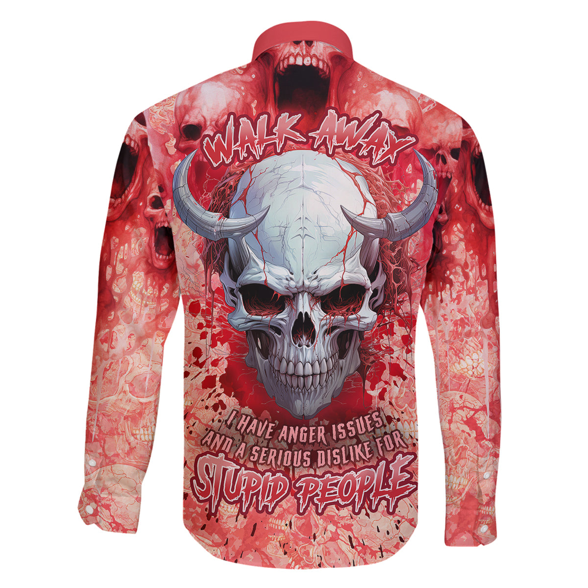 Walk Awax I Hace Anger Issues And A Serious Dislike For Stupid People Family Matching Off Shoulder Long Sleeve Dress and Hawaiian Shirt - Wonder Print Shop