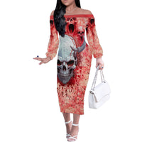 Walk Awax I Hace Anger Issues And A Serious Dislike For Stupid People Family Matching Off Shoulder Long Sleeve Dress and Hawaiian Shirt - Wonder Print Shop