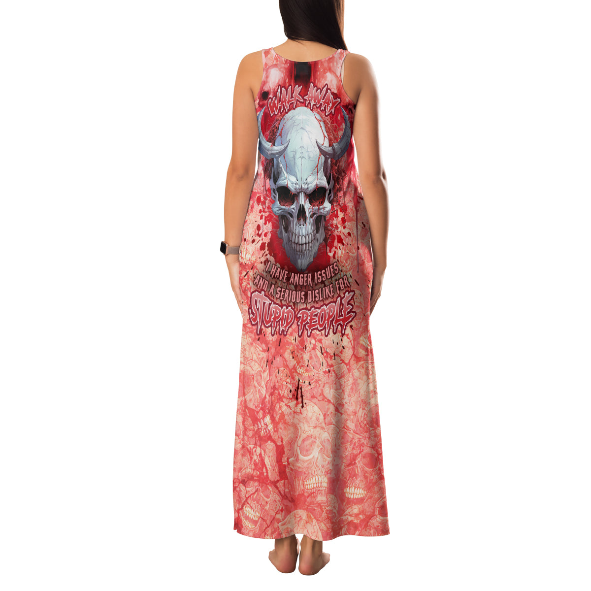 Walk Awax I Hace Anger Issues And A Serious Dislike For Stupid People Family Matching Tank Maxi Dress and Hawaiian Shirt - Wonder Print Shop