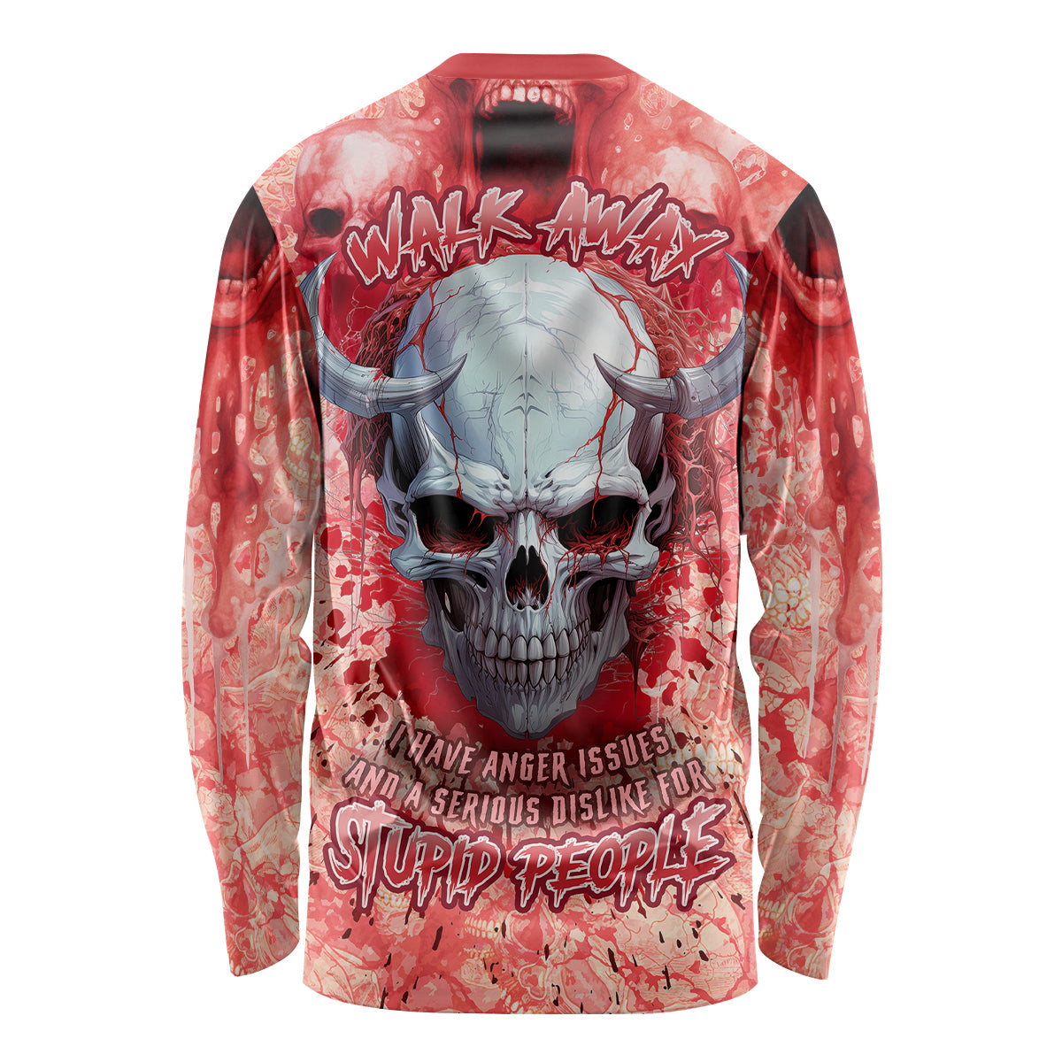 Walk Awax I Hace Anger Issues And A Serious Dislike For Stupid People Long Sleeve Shirt - Wonder Print Shop