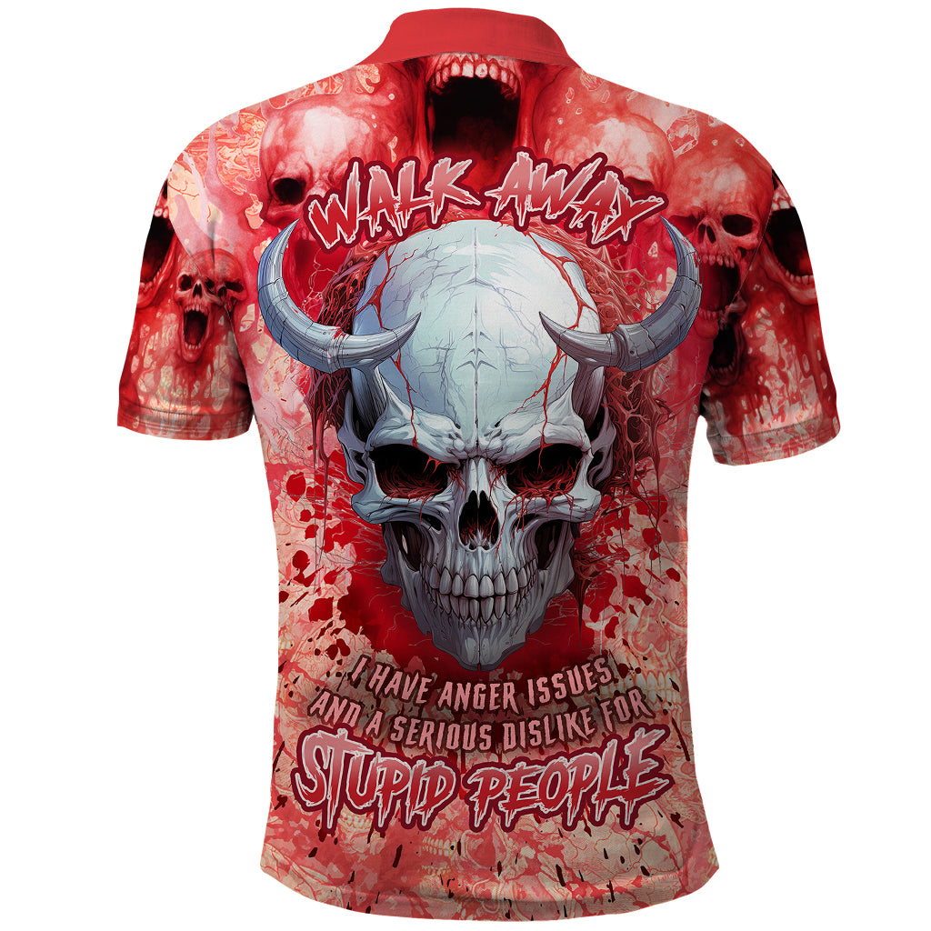 Walk Awax I Hace Anger Issues And A Serious Dislike For Stupid People Polo Shirt - Wonder Print Shop